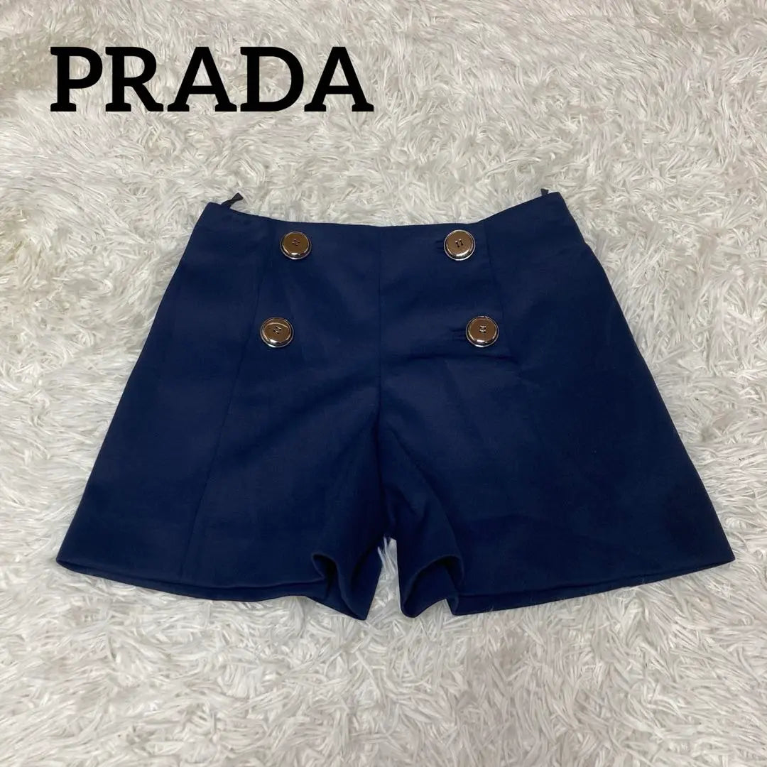 ✨ PRADA ✨ Prada Shorts Navy Metal Fitting Size S