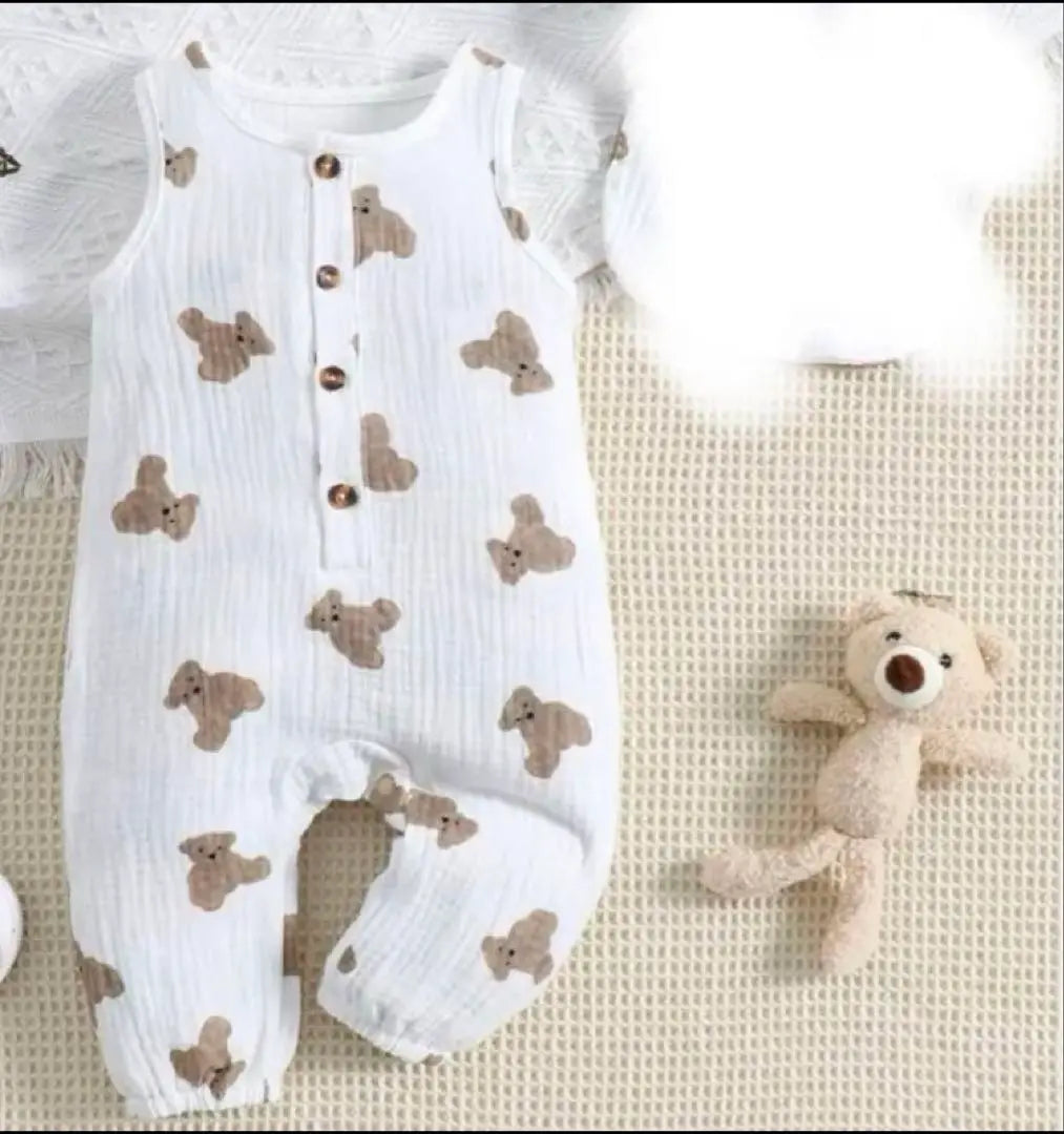 Bear Romper Sleeveless Joint Unisex 18-24M