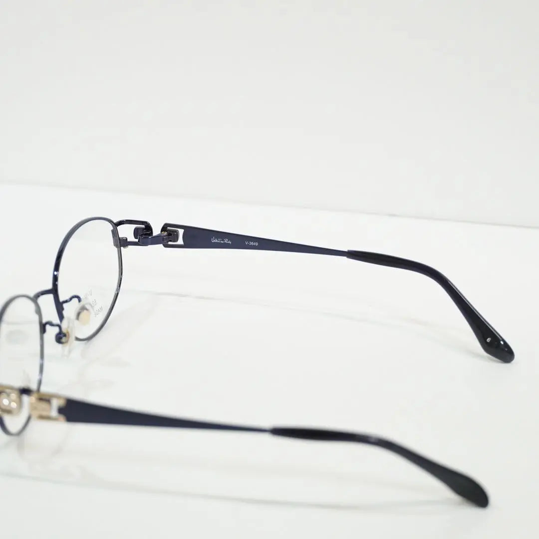 Brand new, unused, made in Japan, high-quality black purple glasses frame with side design, black