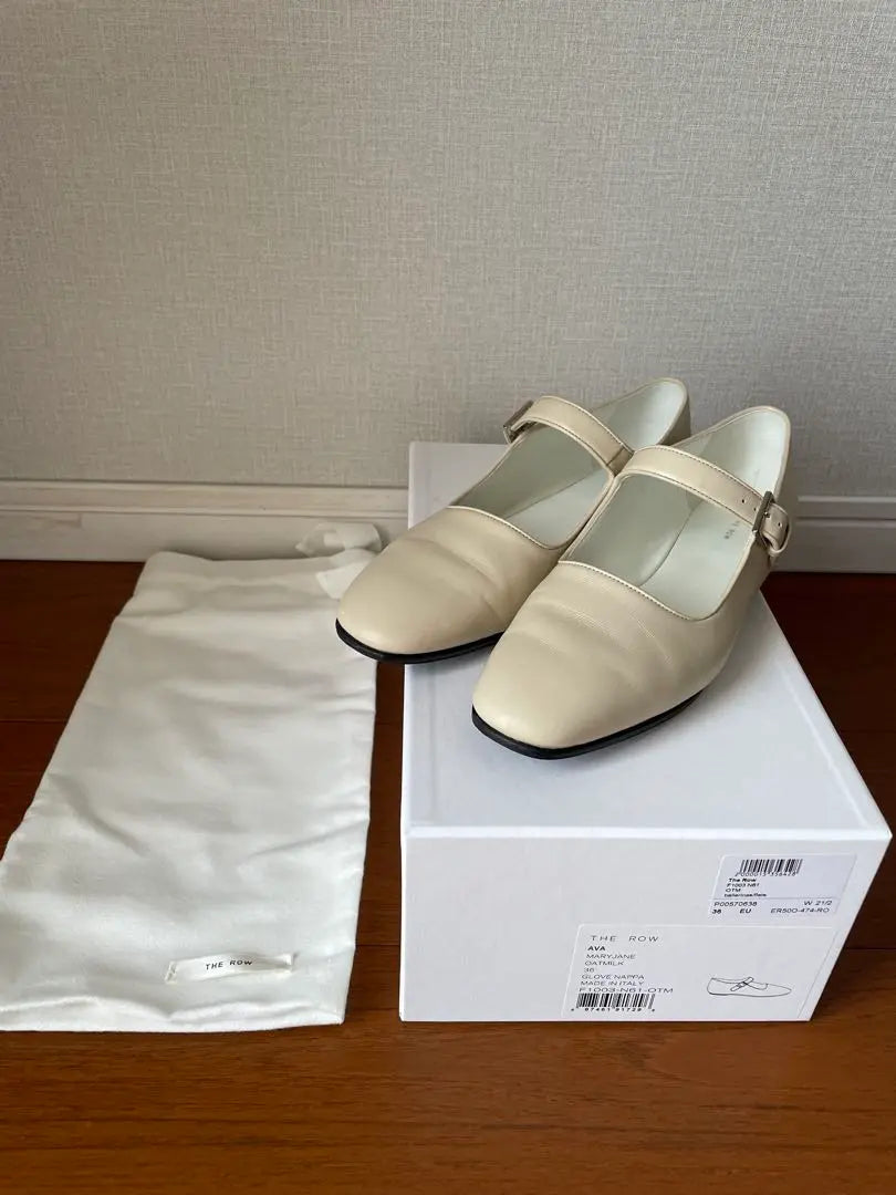 The Row Eva Leather Mary Jane Flat Shoes 36 | The Row ザロウ エヴァ レザー メリージェーン フラットシューズ 36