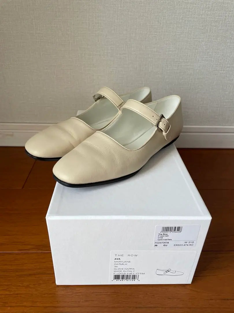 The Row Eva Leather Mary Jane Flat Shoes 36 | The Row ザロウ エヴァ レザー メリージェーン フラットシューズ 36