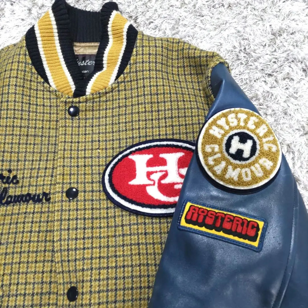 Vintage Hysteric Glamour Stadium Jacket Pile Logo M