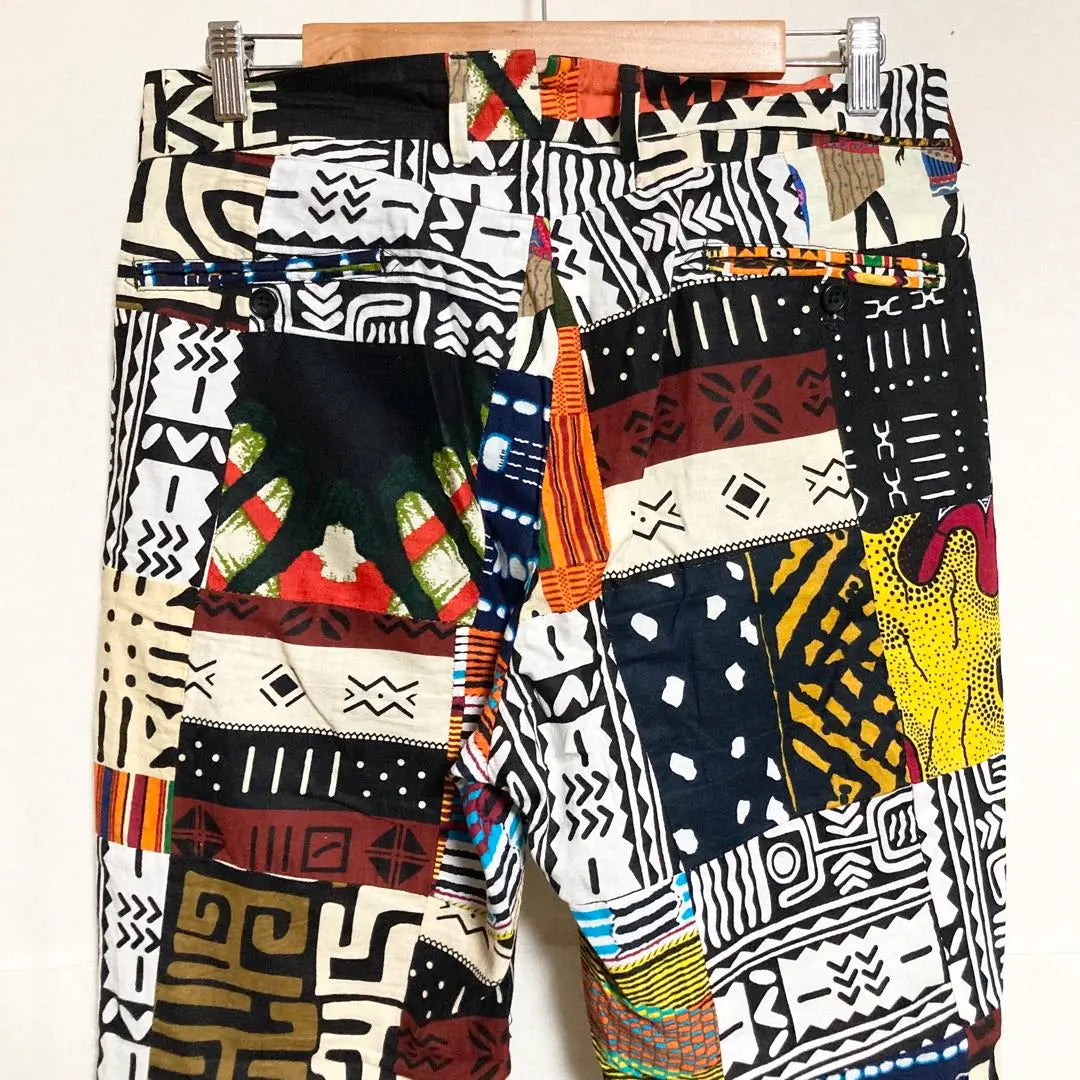 Talla 32! EngineeredGARMENTS Pantalones africanos de patchwork | サイズ32！ENGINEEREDGARMENTS アフリカンパッチワークパンツ