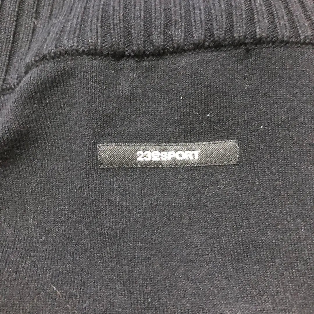 [Rare] 23 Ward GOLF Zip-up Hoodie Ribbed Silver Glitter Button Down