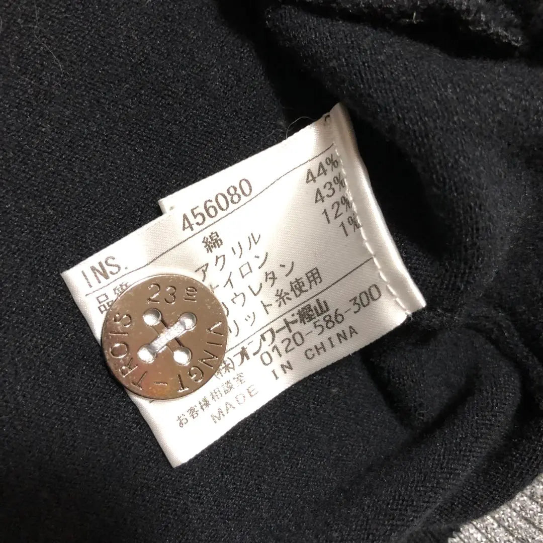 [Rare] 23 Ward GOLF Zip-up Hoodie Ribbed Silver Glitter Button Down