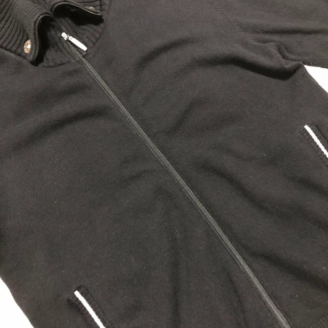 [Rare] 23 Ward GOLF Zip-up Hoodie Ribbed Silver Glitter Button Down