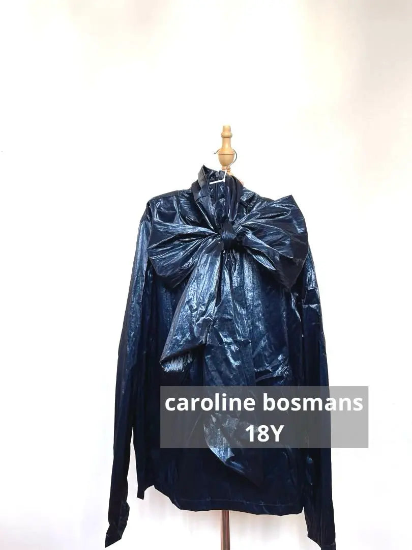 Sale⚫︎caroline bosmans⚫︎Navy ribbon blouse 18Y