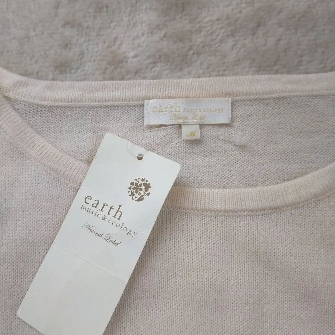 [New / unsuited] Sweater thin border earth EARTH M ladies | 【新品・未着用】セーター　薄手　ボーダー　アース　earth　M　レディース