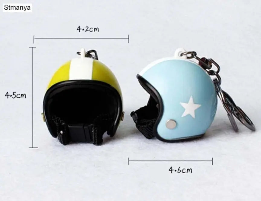 Desktop Decoration Motorcycle Helmet Keychain Women and Men's Helmet Gift