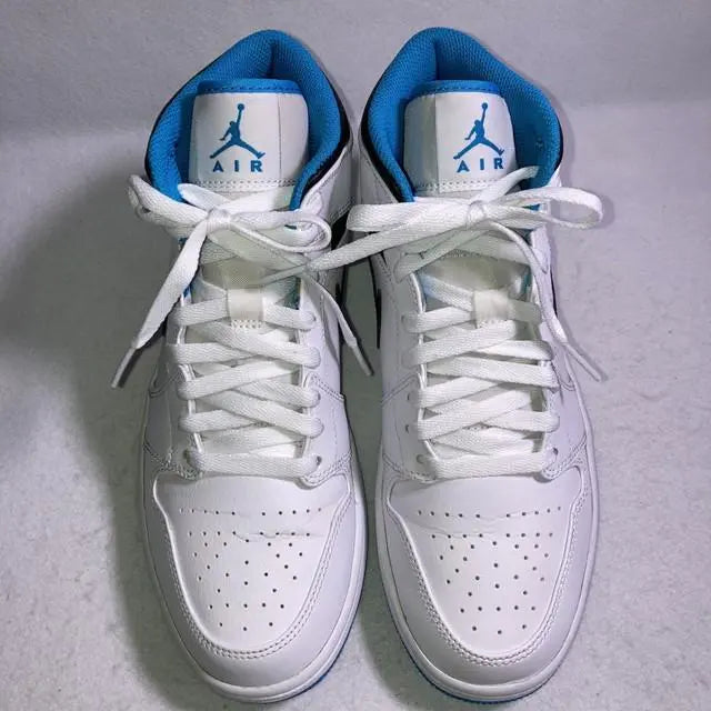 Air Jordan 1 MID White Light Blue Black 26.5cm