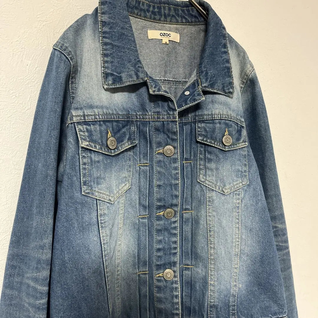 a4583★Ozock★Chaqueta vaquera G Jean azul informal escolar M