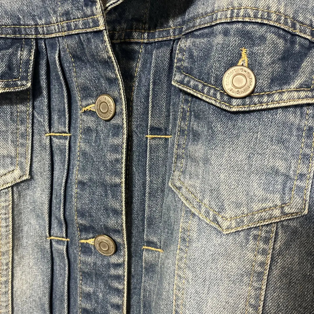 a4583★Ozock★Chaqueta vaquera G Jean azul informal escolar M