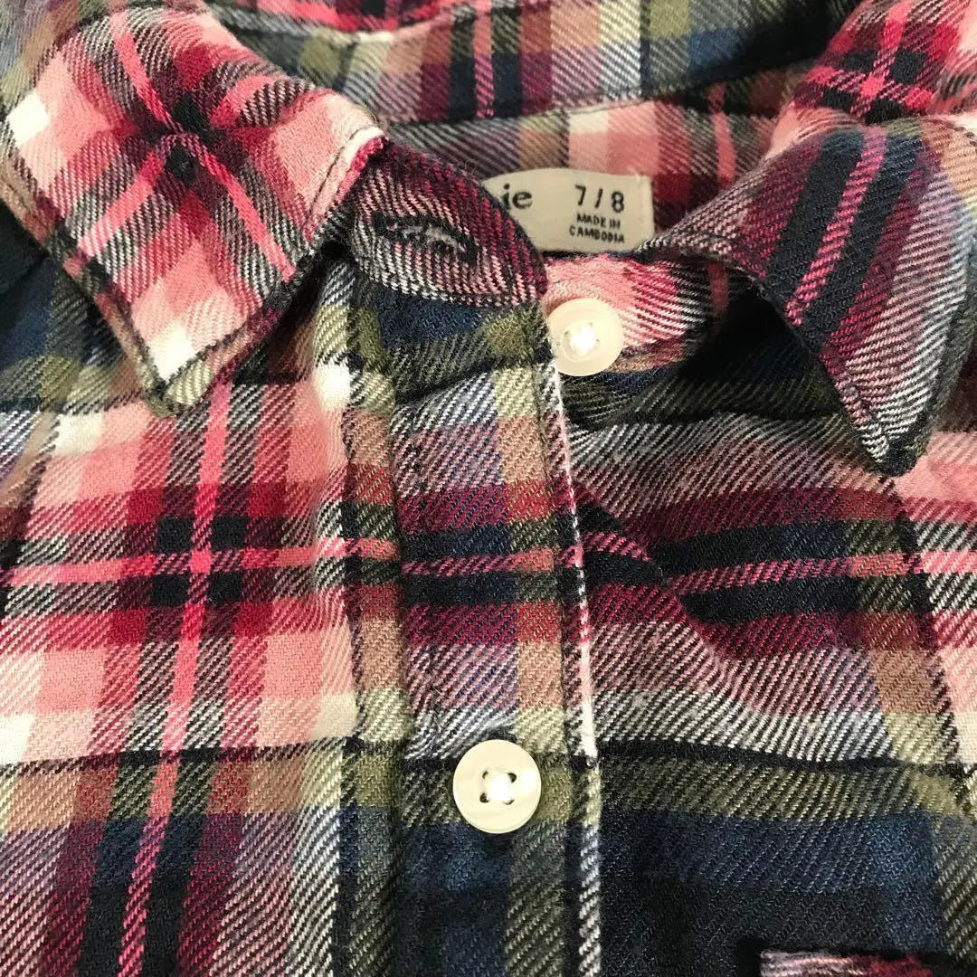 Ropa para niños Camisa Abercrombie de 130 cm Camisa de franela con estampado de cuadros F1A048