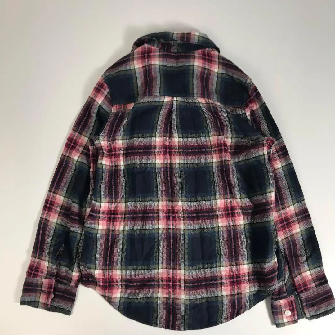 Children's clothing 130cm Abercrombie shirt Check pattern flannel shirt F1A048