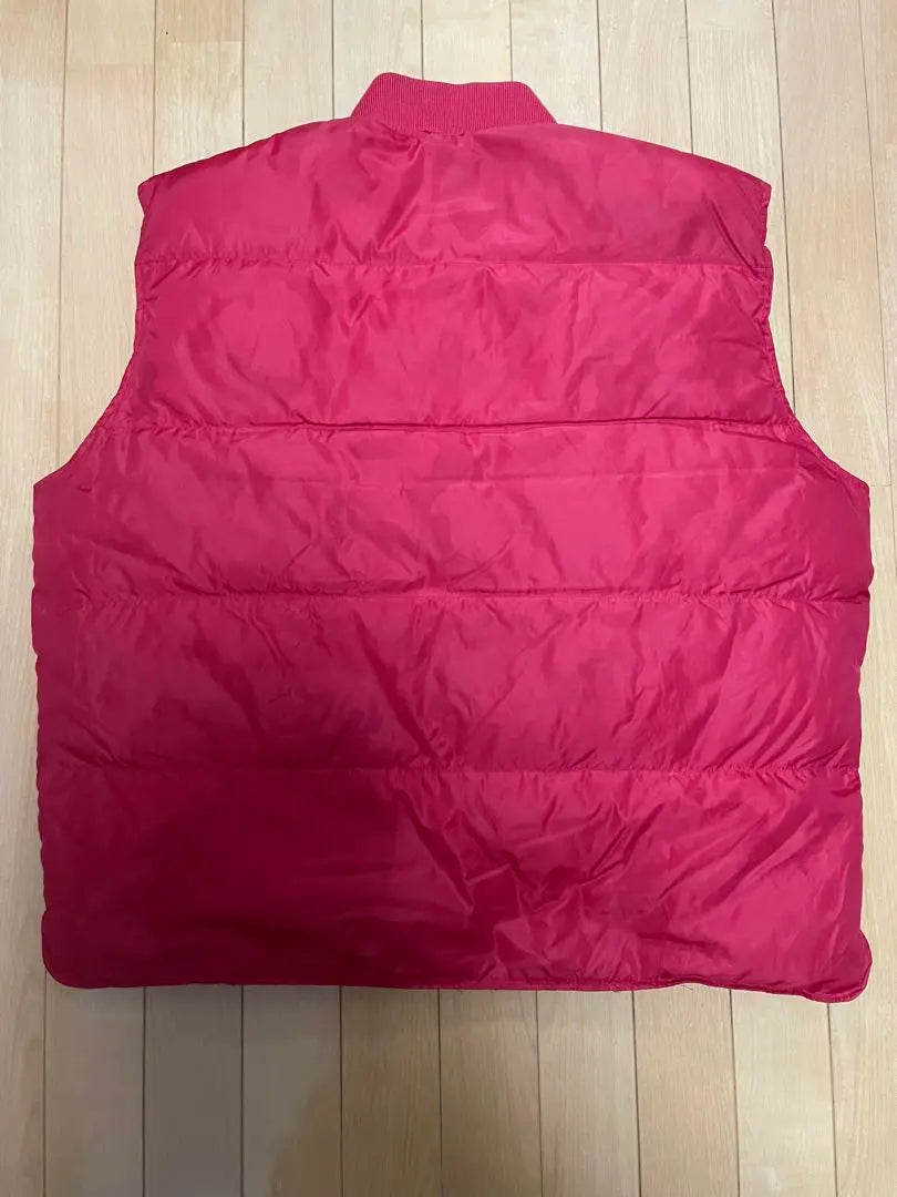 70s-80s eddie bauer black tag vermilion red nylon down vest | 70s〜80s eddie bauer 黒タグ　朱赤 ナイロン ダウンベスト