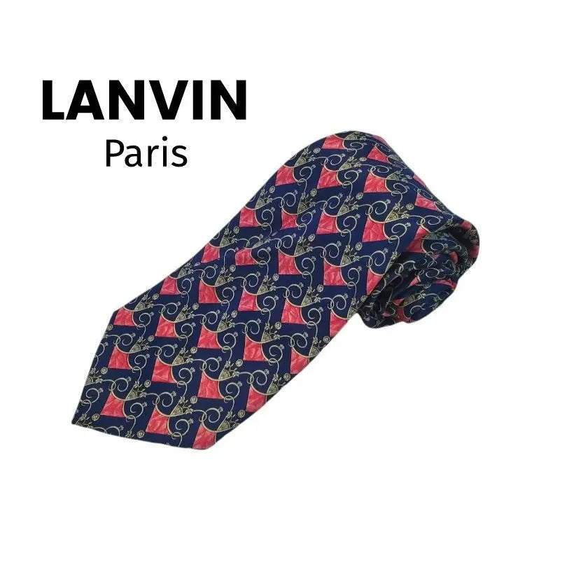 LANVIN Silk Tie Paris All-over Pattern Paris