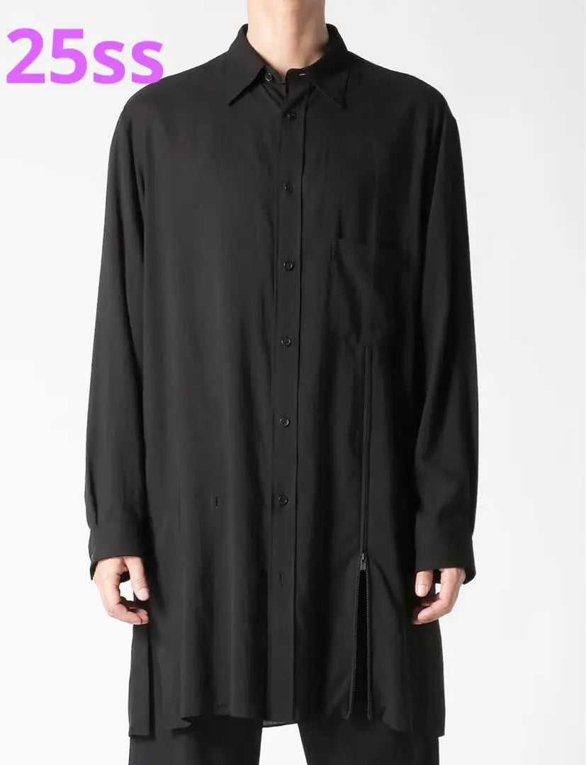 25SS YOHJI YAMAMOTO POUR HOMME Camisa de celulosa | 25ss Yohji Yamamoto POUR HOMME セルロースシャツ