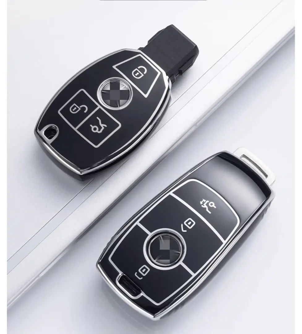 Mercedes-Benz Key Case Key Cover Silver-edged Type with White Ring Now on Sale!