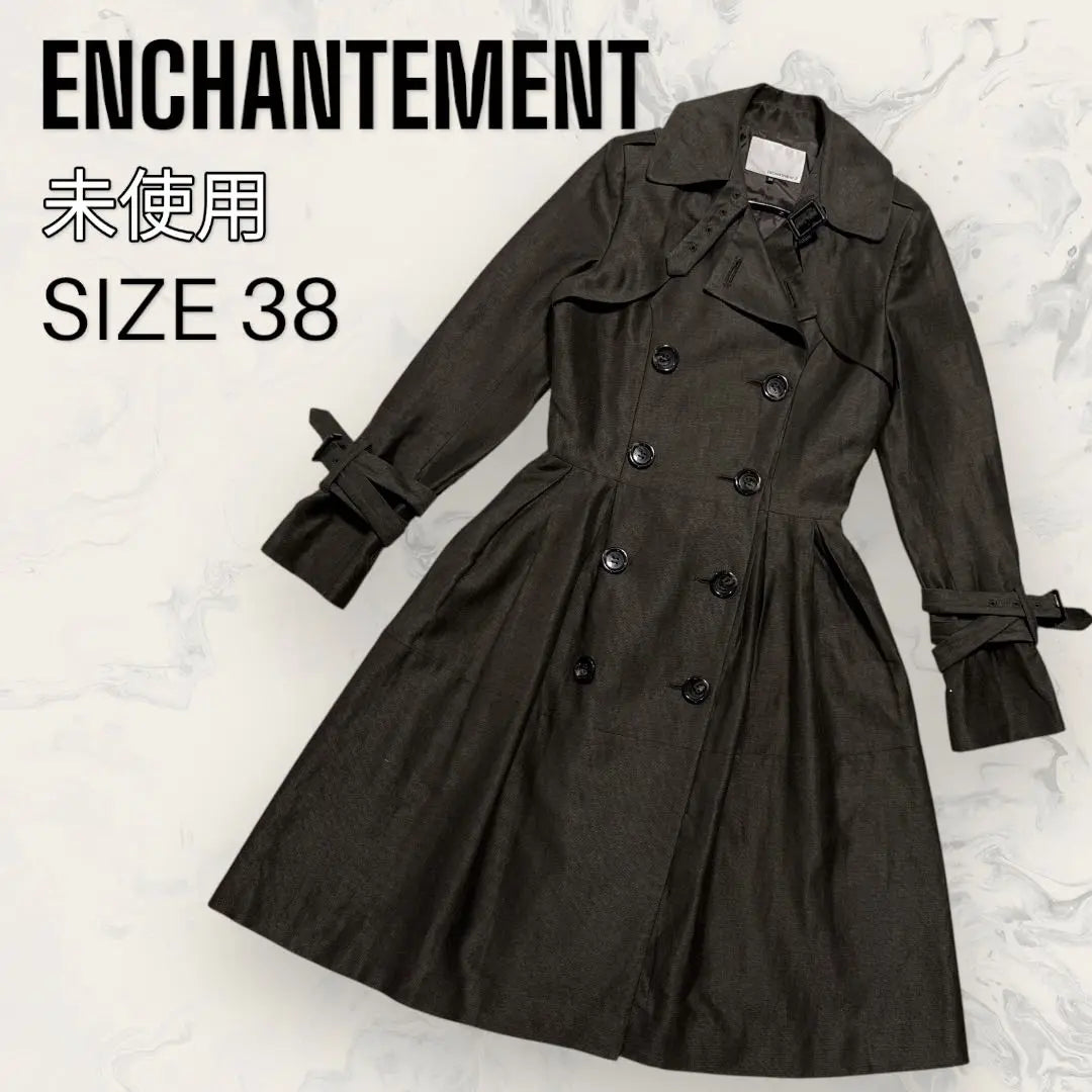 [Unused] ENCHANTEMENT Linen Pleated Trench Coat