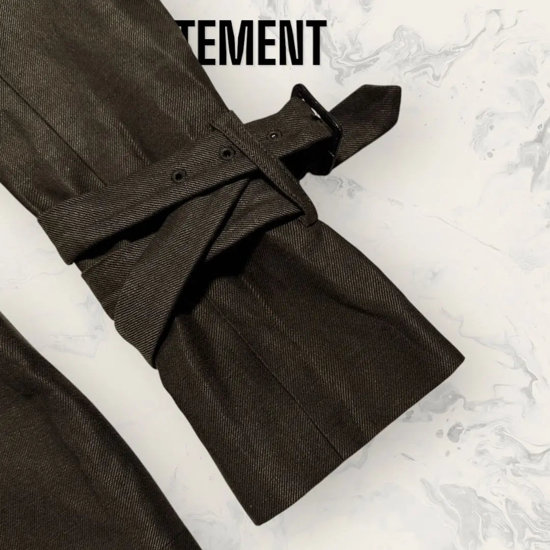 [Unused] ENCHANTEMENT Linen Pleated Trench Coat