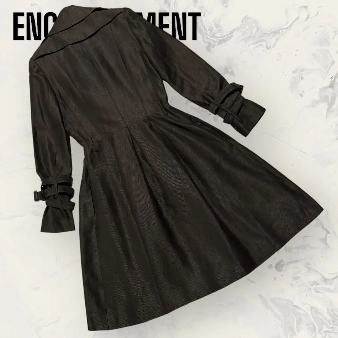 [Unused] ENCHANTEMENT Linen Pleated Trench Coat