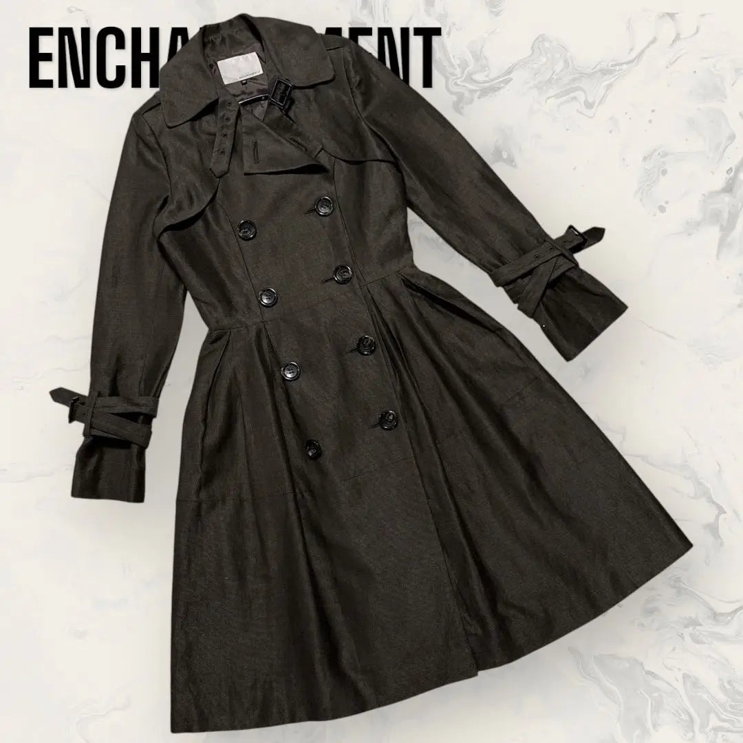 [Unused] ENCHANTEMENT Linen Pleated Trench Coat