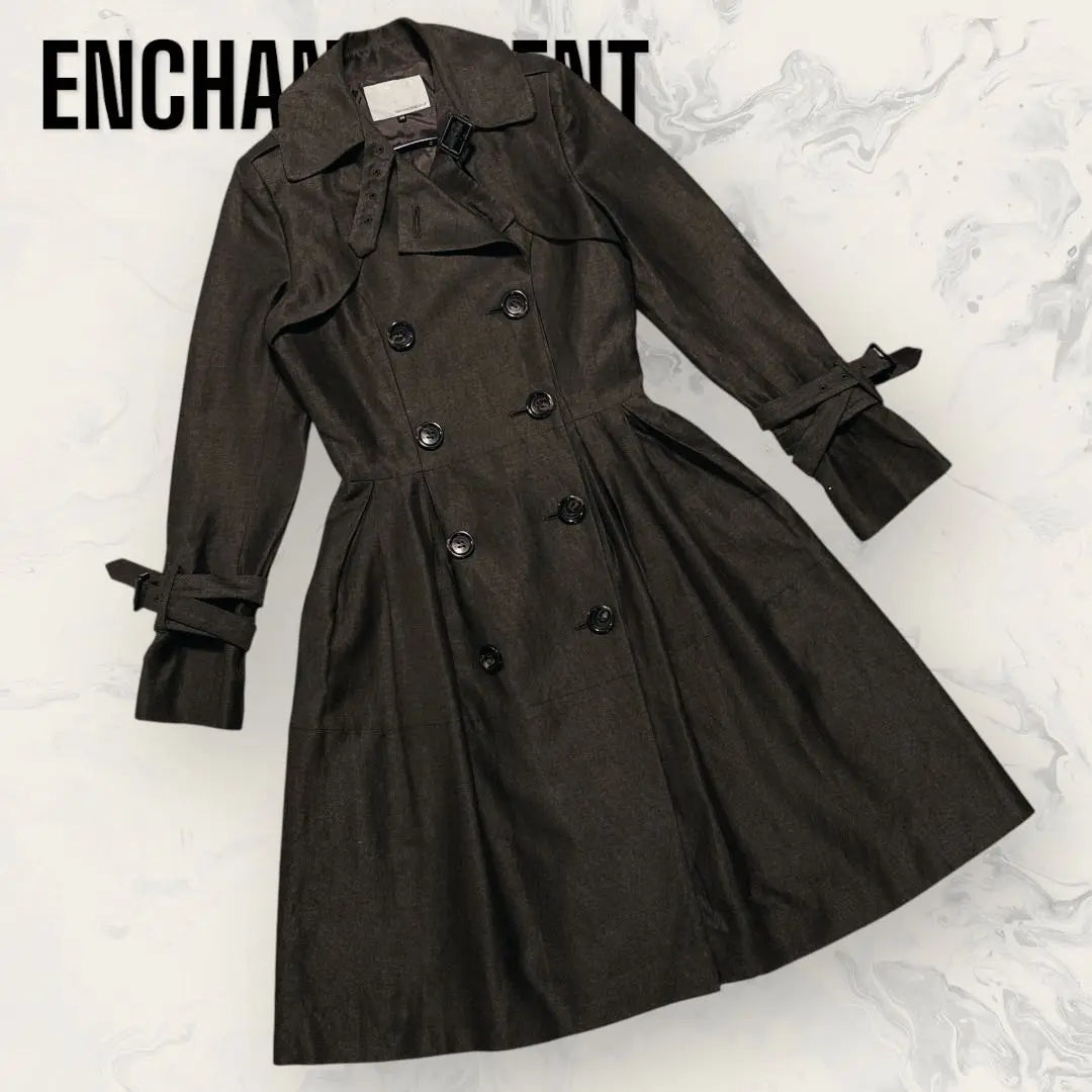 [Unused] ENCHANTEMENT Linen Pleated Trench Coat