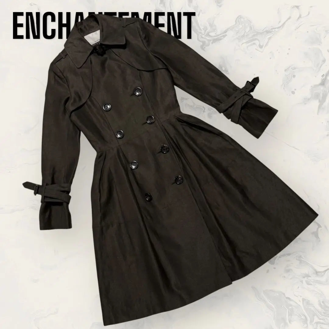 [Unused] ENCHANTEMENT Linen Pleated Trench Coat