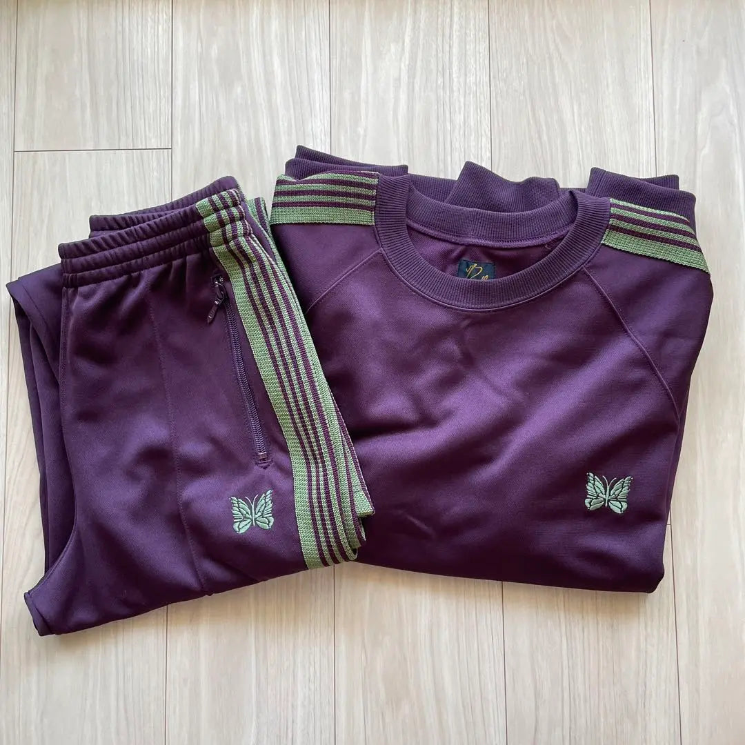 NEEDLES Setup Maroon Khaki Track Pants