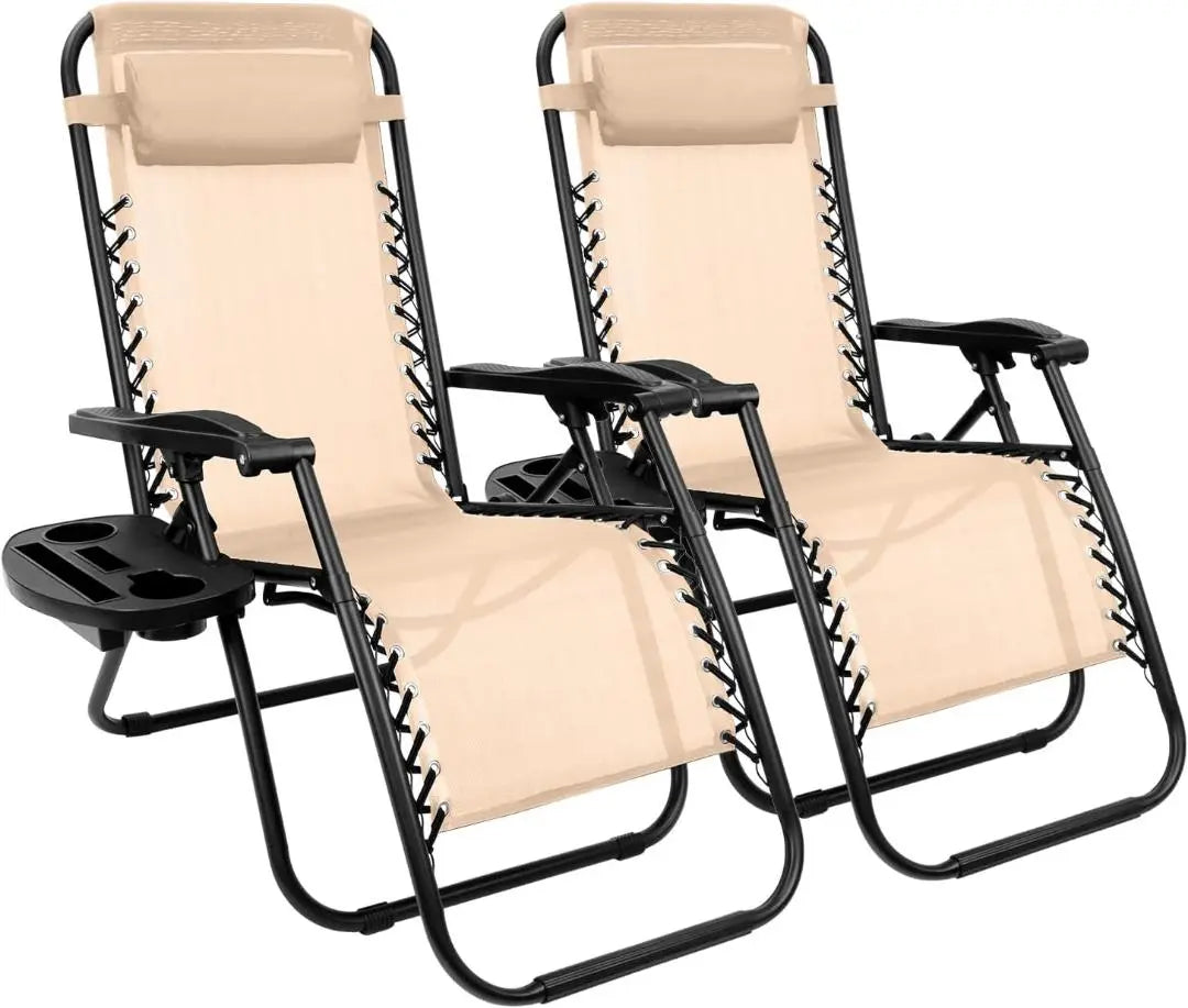 Moderno conjunto de 2 piezas Sillón reclinable plegable para exteriores Gravedad cero