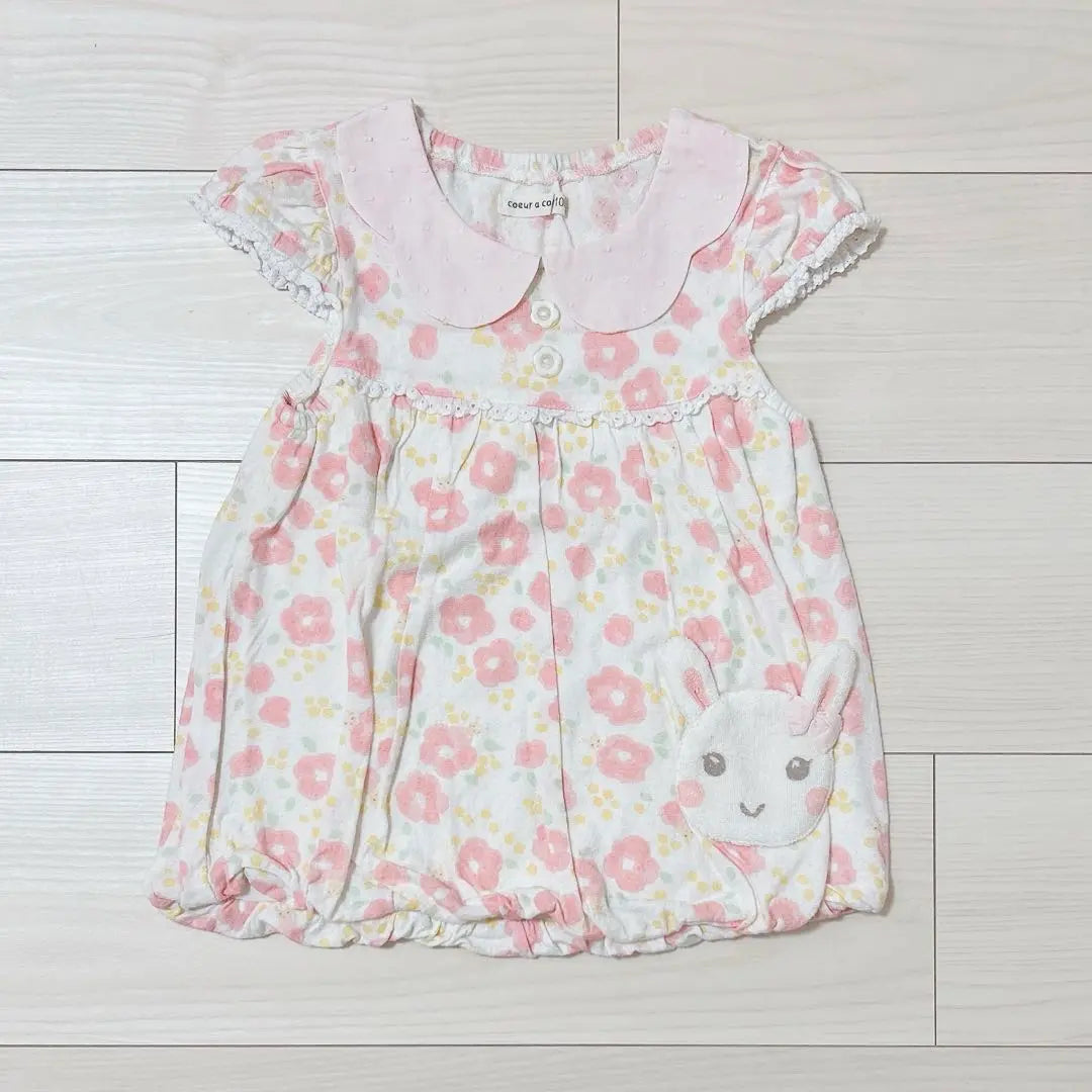 ♡coeur a coeur 100cm♡ Short sleeve top, floral pattern, pink