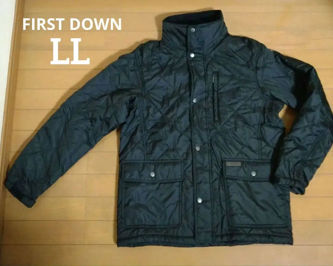 Chaqueta de plumón LL para hombre FIRST DOWN, negra, repelente al agua, transpirable, 2 l