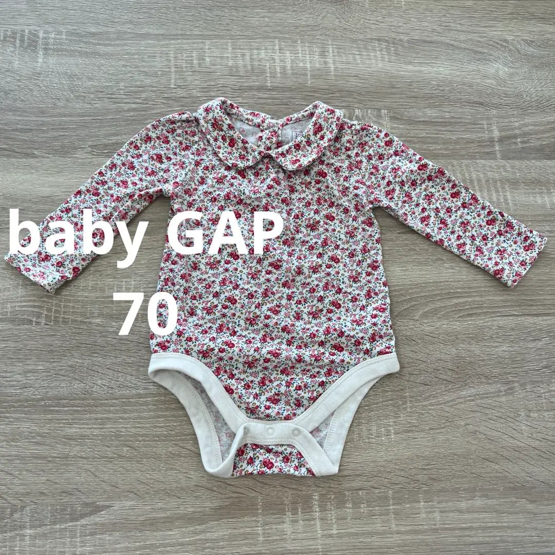 [Buen estado] Pelele floral babyGAP, rosa, rojo, con cuello, 100 % algodón, 70