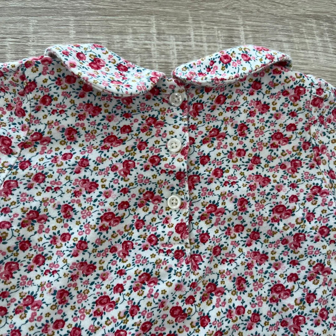 [Buen estado] Pelele floral babyGAP, rosa, rojo, con cuello, 100 % algodón, 70