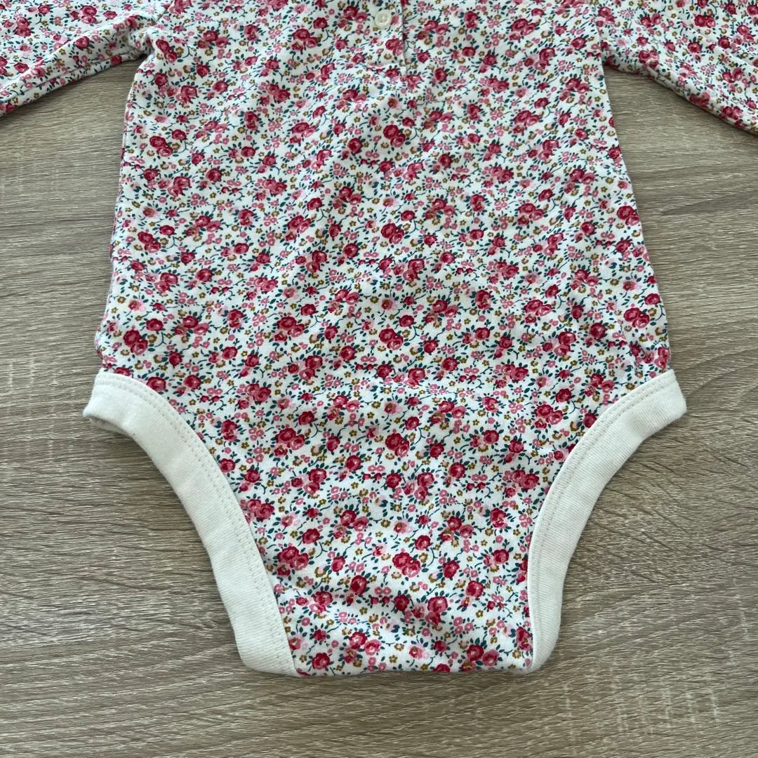 [Buen estado] Pelele floral babyGAP, rosa, rojo, con cuello, 100 % algodón, 70