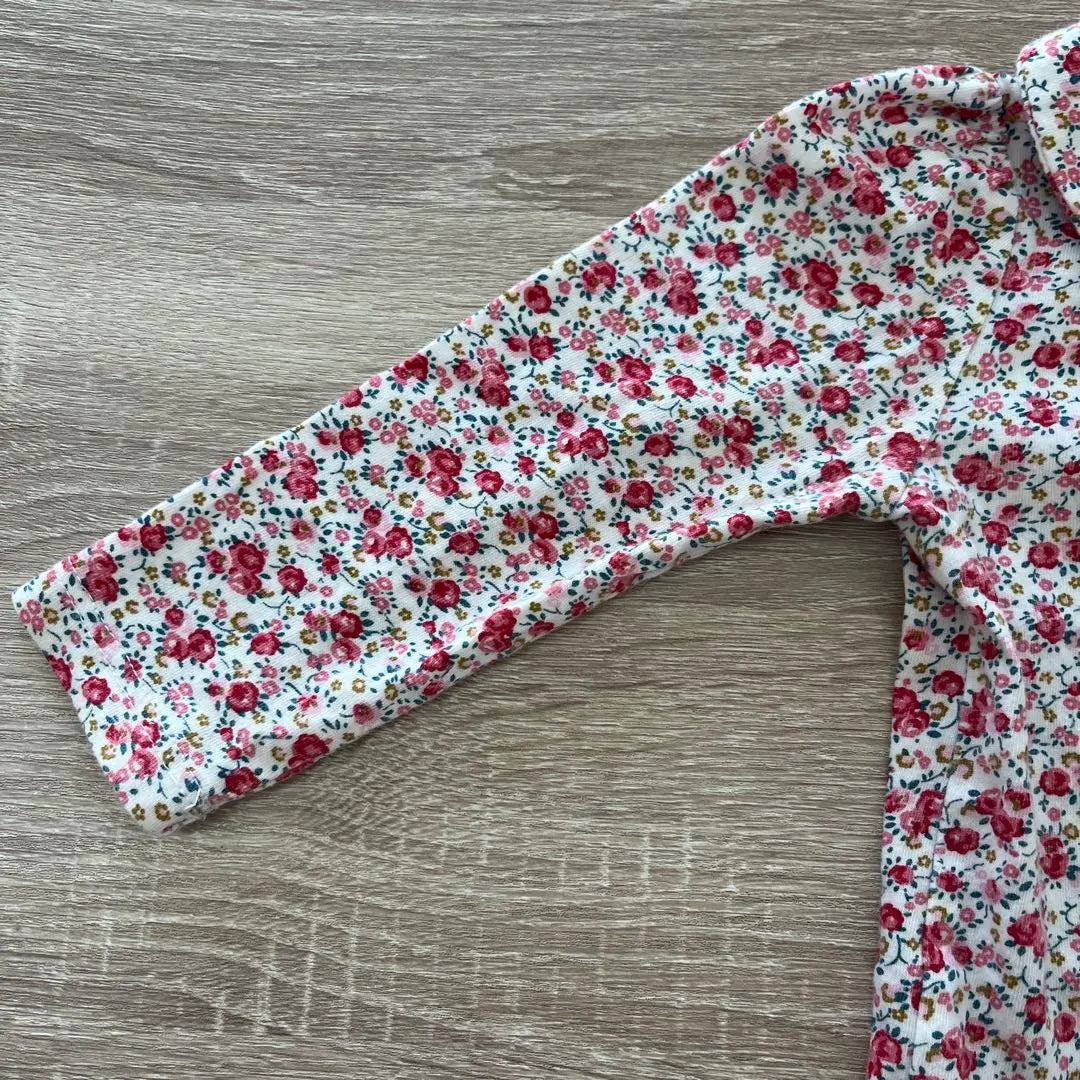 [Buen estado] Pelele floral babyGAP, rosa, rojo, con cuello, 100 % algodón, 70