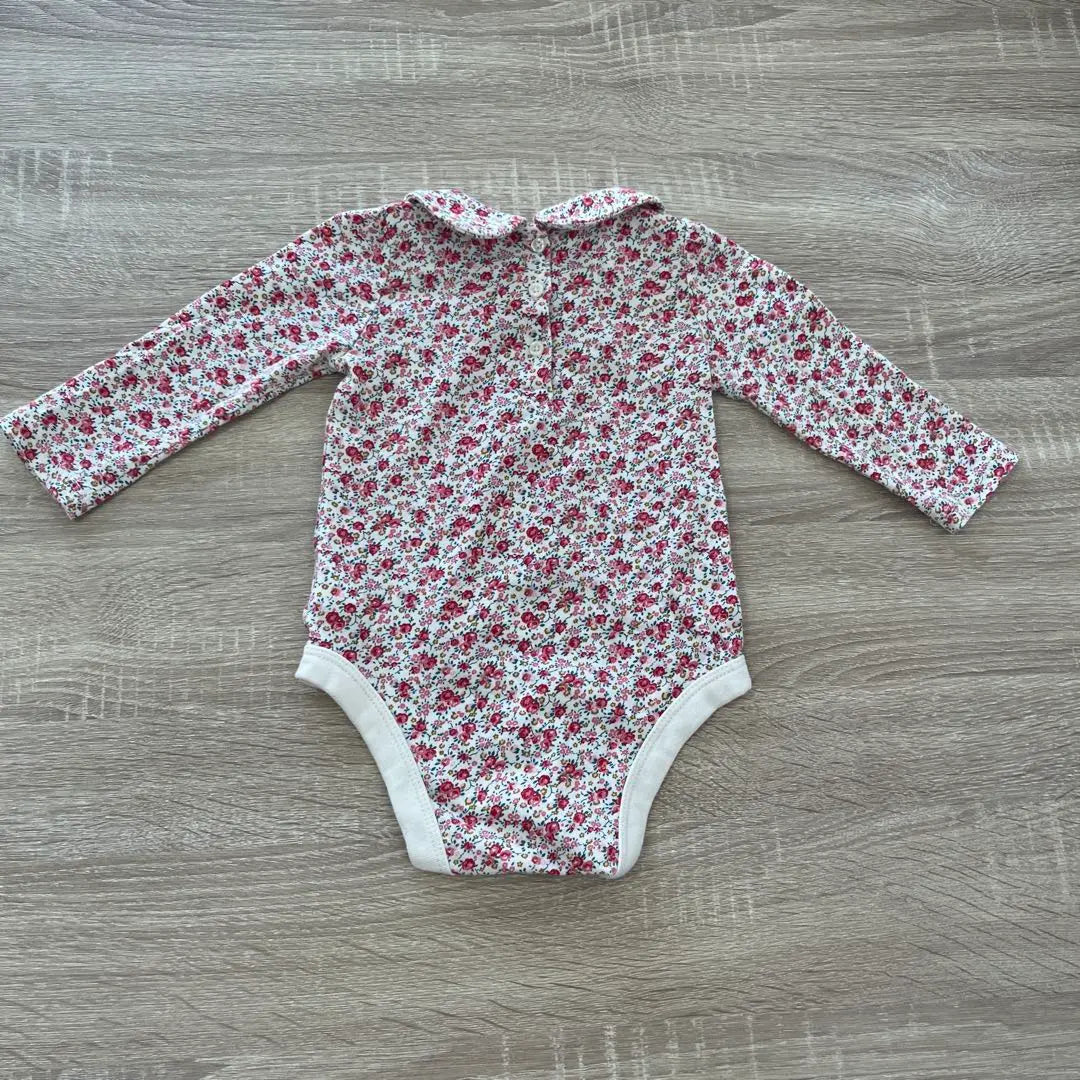 [Buen estado] Pelele floral babyGAP, rosa, rojo, con cuello, 100 % algodón, 70