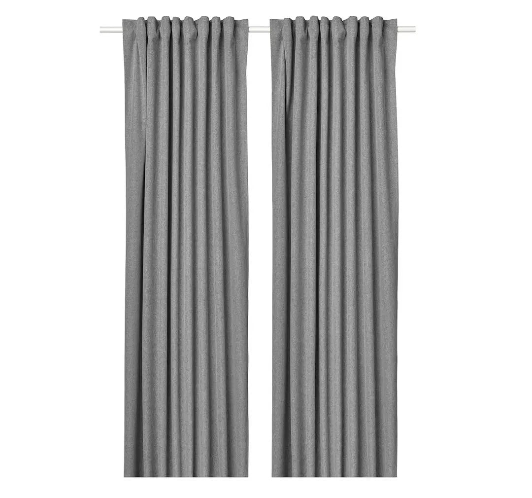 IKEA Rosenmandel 2 blackout curtains, gray 135x250 cm