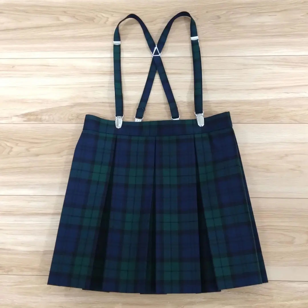 Girls Green Check Skirt 110cm