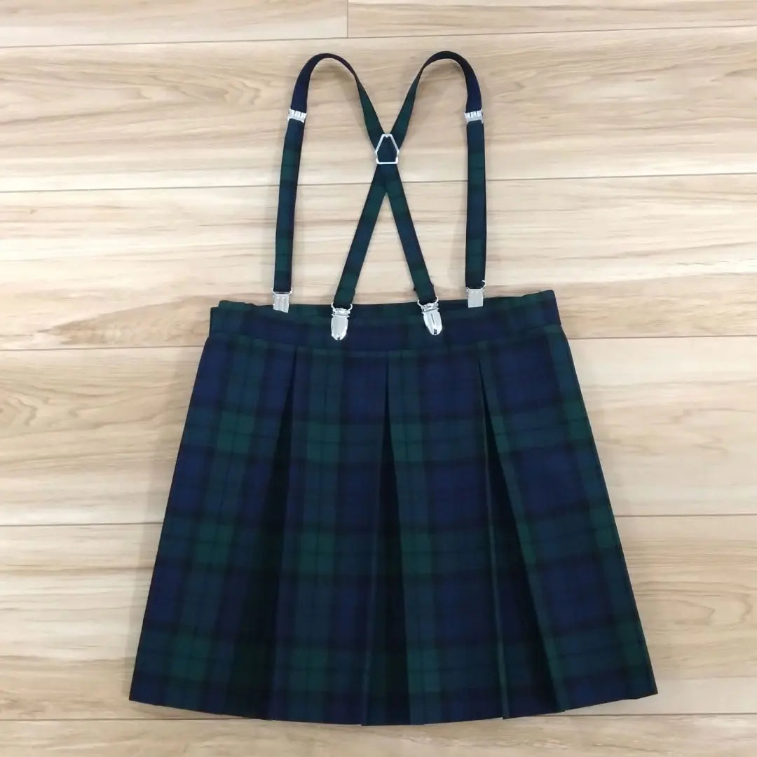 Girls Green Check Skirt 110cm