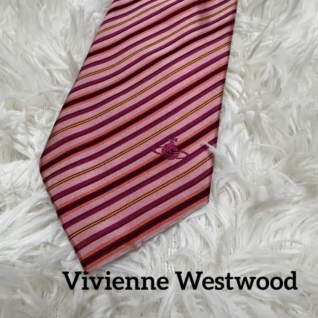 Vivienne Westwood Check Tie Orb Embroidered Silk