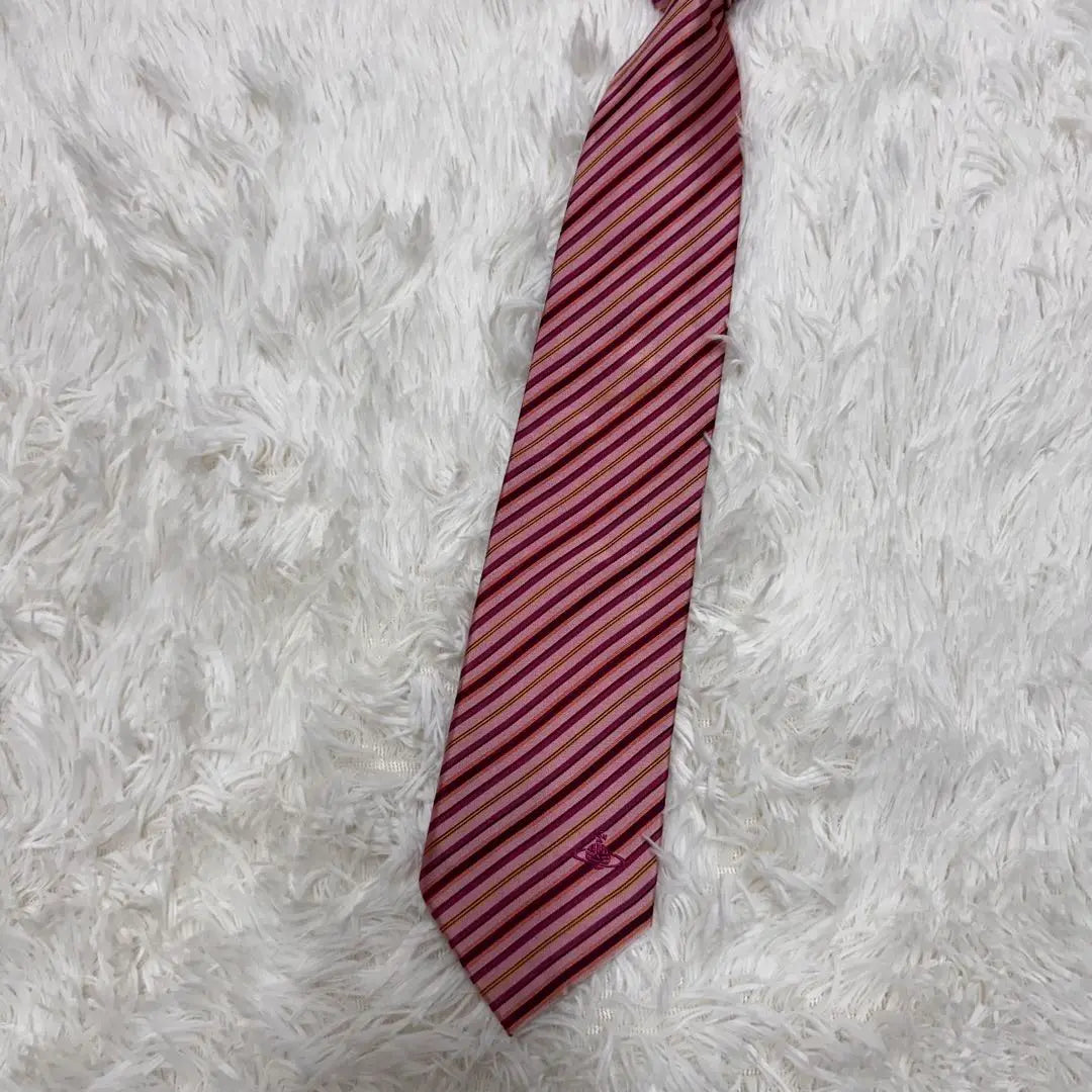 Vivienne Westwood Check Tie Orb Embroidered Silk