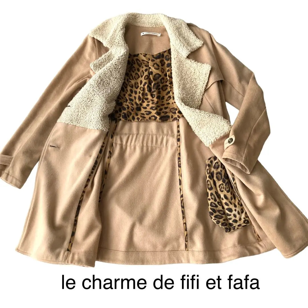 [Beautiful goods] FIFI et Fafa trench coat M -L lining leopard pattern