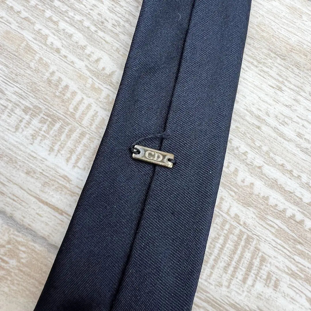 Dior tie solid tie black high brand luxury silk