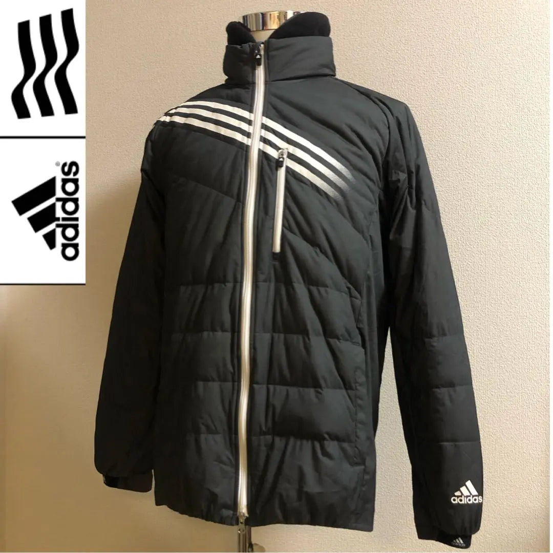 Adidas Golf Double Zip Down Jacket Gray XO Size