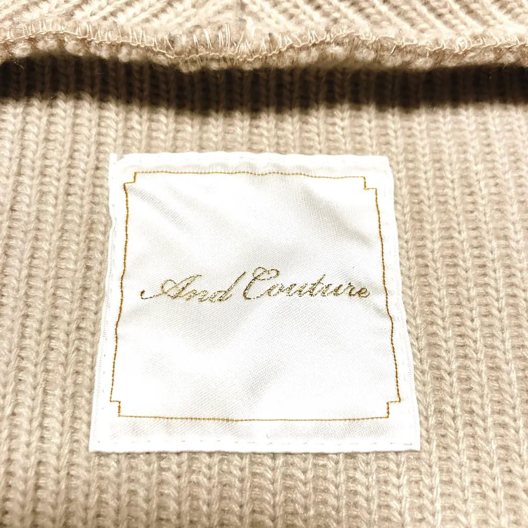 ✨ Productos hermosos ✨ y chal COUTURE color beige con cinturón de abrigo largo | ✨美品✨And Couture ショールカラー ベージュ ロングコート ベルト付