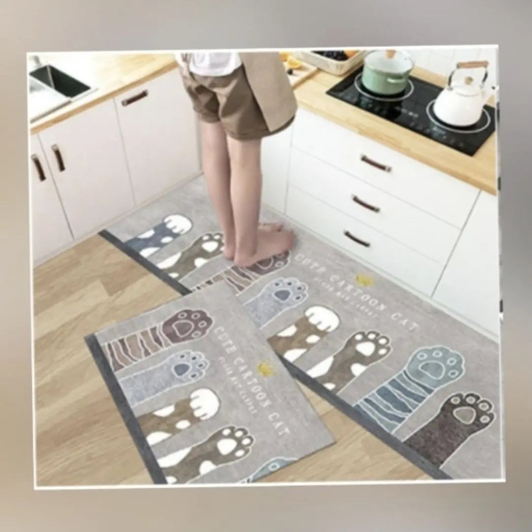 [Only a few left] Kitchen mat, cat, paw pad, set of 2, 40 x 60, 40 x 120