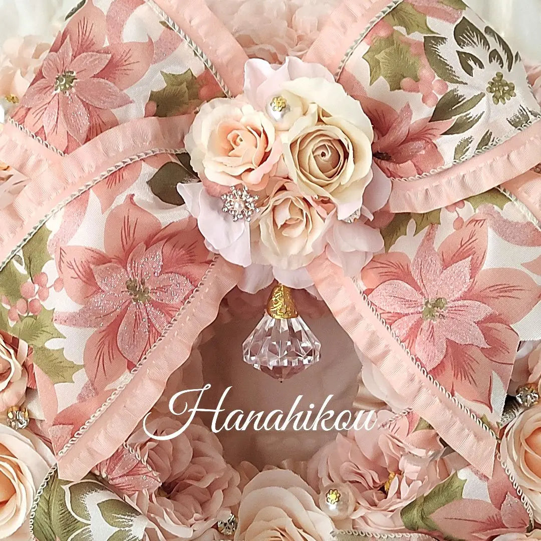 A gorgeous, luxurious extra large wreath of roses, dahlias and peony ♪❀Volume type❀