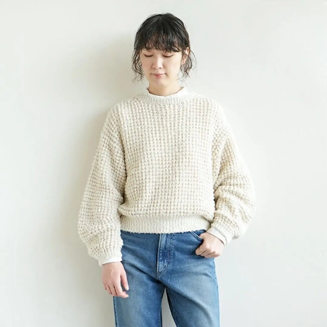 Sold out ⭐︎unfil cotton chunky waffle knit sweater