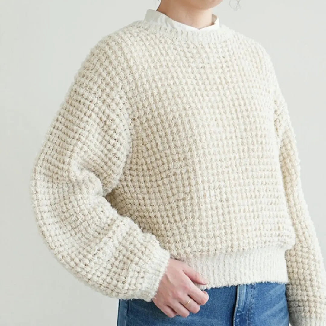 Sold out ⭐︎unfil cotton chunky waffle knit sweater